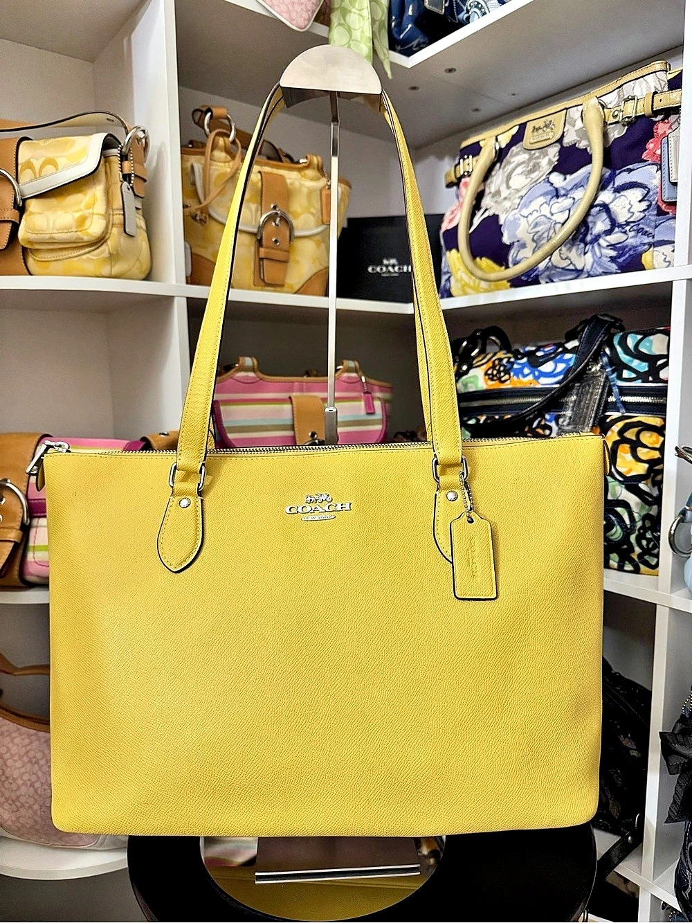 Coach Yellow City Tote